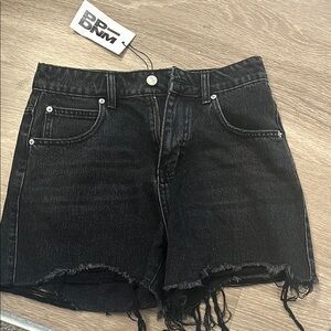 Black Denim Women's Shorts